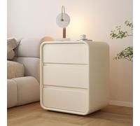 Wooden Nightstand with Three Drawers - Solid Wood Storage Cabinet for Bedroom, Living Room, Kitchen, Entrance Hall