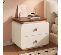 Wooden Nightstands, Fully Assembled Nightstand, Ample Storage Capacity, Anti-bump Design, Convenient Height, Suitable for Bedrooms,Living Rooms,and Home Offices(White,30cm/11.8in)