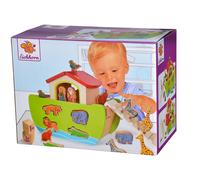 Wooden Noah's Ark Multi-Colour Shape Sorter Toy with 16 Colourful An (US IMPORT)