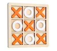 Wooden Noughts And Crosses Game, Tic- Tac-Toe Game, Travel Games, Board Games For Families, Kids Games, Pocket Money Toys 14x14cm