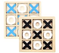 Wooden Noughts and Crosses Game, XO Chess Board Game, Noughts and Crosses Game for Travel Games, Board Games
