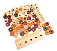 Wooden Number Counting Toy with Safe Non Material | Develops logical ability and figure recognition for kids learning with smooth mellow surface not scratch hands