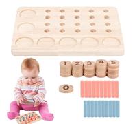 Wooden Number Match, Educational Interactive Wooden Learning Games, Kindergarten Math Games, for Kindergarten Preschool Classroom Home Travel Holiday Birthday Party Indoor Outdoor