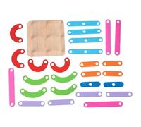 Wooden Number Puzzle Color Sorting Game | Stacking Pegboard Learning Shapes for Motor Skill Kids Girls Play Birthday Christmas Classroom
