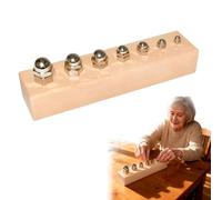 Wooden Nut Busy Board for Seniors, Cognitive Activity and Focus Training, Hand Dexterity and Fine Motor Skills Practice, Hand Eye Coordination Board with Metal Dome Nuts