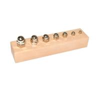 Wooden Nut Busy Board for Seniors, Cognitive Activity and Focus Training, Hand Dexterity and Fine Motor Skills Practice, Hand Eye Coordination Board with Metal Dome Nuts