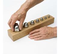 Wooden Nut Busy Board for Seniors, Cognitive Activity and Focus Training, Hand Dexterity and Fine Motor Skills Practice, Hand Eye Coordination Board with Metal Dome Nuts