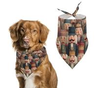 Wooden Nutcracker Dog Scarf Triangle Bandana Cat Soft Puppy Scarfs for Small Medium Pets