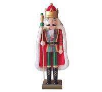 Wooden Nutcracker Figure King Nutcracker 38 1 cm Christmas Nutcracker Decoration for the Dining Table in the Kitchen