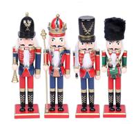 Wooden Nutcracker Figures 12 Inch King Set Red B+C+D)