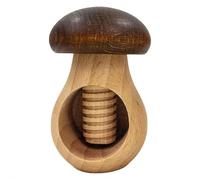 Wooden Nutcracker Mushroom - Nut Cracker Tool Crack Nuts, Nutcracker Screw Press, Manual Nut Cracking Tool for Walnuts, Hazelnuts, Pecans, Compact Wooden Kitchen Tool