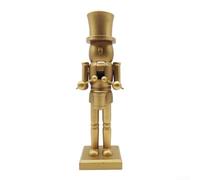 Wooden Nutcracker Statue 25cm White Pine Decor(25cm) | Handcrafted pine wood, 25cm height, white painted finish, stable base, mantel shelf decor