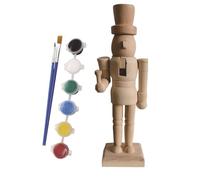Wooden Nutcracker Unpainted | Paint Your Own Wooden Nutcracker Soldiers | Nutcracker Wooden Home Decoration | Christmas Blank Nutcracker, Wood Nutcracker Unfinished for Desktop | Windowsill, Shelf