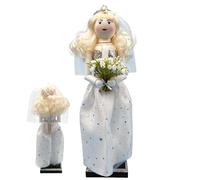 Wooden Nutcracker,Wood Painted Table Decoration | Bride Groom Nutcracker Figurine,for Living Room Bedroom Office Desk Bookshelf Entrance Bedside Table