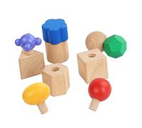 Wooden Nuts And Bolts Set Insert Blocks Screw for Boys Girls Birthday Gifts