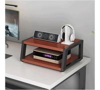 "Wooden o Rack - 2/3/4-Tier Ste Rack Open Trapezoidal HiFi Shelf for o Devices Strong Ste Stand (Brown 40x35x23cm)"