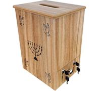 Wooden Offering Box - Indoor Double-Lock Donation and Suggestion Box for Charitable Contributions