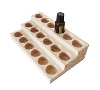 Wooden Oil Display Stand for 18 Bottles Organiser Oil Plank Organiser Oil Rack for Oils