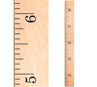 Wooden Old Fashioned Schoolhouse Ruler Wooden Growth Chart - Height Chart - by Growth Chart Art (Naked Birch)