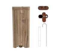 Wooden One Hitter Kit with Metal Pipe & Needle, One Hitters Storage Box and Storage Container Wooden Swivel Cap for Thanksgiving, Halloween, Christmas, New Year's Da(Walnut)