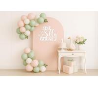 Wooden One Silly Goose for Backdrop, 1st Birthday Party Decoration Duck Animal Background Prop for Baby Shower Baptism Party Decoration