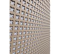 Wooden Oregon Style mesh Laser Cut Radiator Cover Grid 3mm Thick MDF Cross Pattern (KZ2), Wall Dividing Panel Making cabinets mesh Size (1200mm x 620mm) Made in The UK (Primed White)