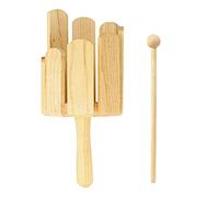 Wooden Orff Percussion Instrument, Solid Wood Multi Tone Musical Instrument for Early Learning, 8 - Tube Xylophone with Natural Finish for Kids Home and Classroom Use