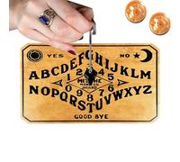 Wooden Ouija Board - Authentic Carved Spirit Communication Tool | Complete Set With Planchette For Divination & Mediumship, Esoteric Witch Board, Metaphysical Parlor Game For Adults (Dark Finish)