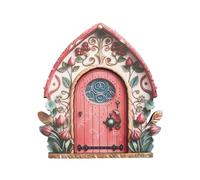 Wooden Outdoor Fairy Garden Door - Miniature Tree Trunk Decorative Ornaments