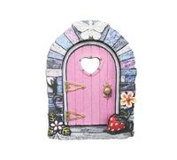 Wooden Outdoor Fairy Garden Door Miniatures - Decorative Tree Trunk Fariy Home Ornaments
