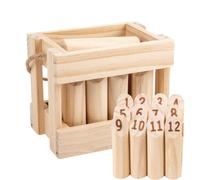 Wooden Outdoor Tossing Game Set with Numbers 1-12 Portable Chess