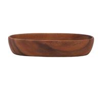 Wooden Oval Fruit Plate Boat Shaped Fruits Snack Bowl 8.7x3.3x1.8in Wooden Salad Decorative Serving Tray Wooden Tray,Serving Bowl Dessert Platter Tray Dish for Salad,Veggies and Fruit