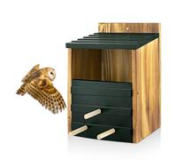 Wooden Owl Houses for Outdoors,Screech Owl Nesting Box,Large Caliber Hollow Outdoor Bird House,Suitable for Wildlife Barn, Barred, Screech, Great Horned
