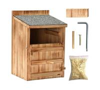 Wooden Owl Nest Box - Outdoor Small Nesting Shelter | Tree & Post Mount