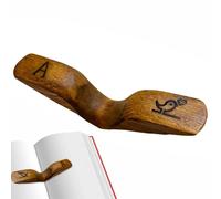 Wooden Page Holder - 4 Inch Solid Wood Thumb Book Clip, Handmade Reader Gift, Natural Reading Corner Keeper for Big Books | Practical Lover Accessory Teachers Writers Students & Literature