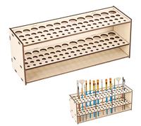 Wooden Paint Brush Holder, 67 Holes Paint Brush Storage, Artist Brush Holder Wall-Mounted Multi Holes Pen Holder, Detachable Paint Rack