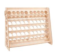 Wooden Paint Organizer, 60 Holes Paint Rack Stand for Vallejo Citadel Army Painter Bottles, Craft Painting Storage Holder for Miniature Model, Acrylic Pigment Ink Art Supplies Desk Display