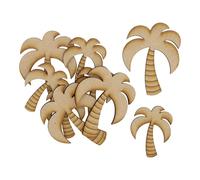 Wooden Palm Tree Detailed Multiple Sizes - MDF Craft Shape Blank Decoration Embellishments Laser Cut DoodleTech (Size: 70mm / Pack: 10)