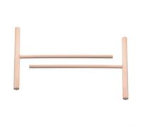 Wooden Pancake Batter Spreader, T-Shaped Kitchen Tool for Crepes DIY Cooking 16cm 2-Pack Natural Wood Rolling Utensil