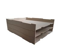 Wooden Paper Organiser Tray, 6mm MDF, Stackable, A4/A3/A2/12"x12" Size Options, Craft Room/Office Storage (5, A2)