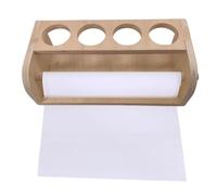 Wooden Paper Roll Holder Wooden Tabletop Paper Roll Holder Paper Roll Dispenser Kids Art Paper Holder & Dispenser With Holder Tabletop Craft Paper Rolls Organizer For Wrap