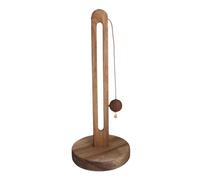 Wooden Paper Towel Holder Countertop | Towel Roll Organizer Stand - Vertical Toilet Tissue Organizer Rack for Hair Bands Dishcloths, Cling Film Holder