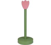 Wooden Paper Towel Holder Stand, Cute Design Kitchen Paper Hanger Rack Bathroom Towel Roll Stand Organizer Simply Standing Countertop Paper Roll Holder,Home Decor(Flower)