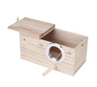 Wooden Parakeet Nesting Box, Versatile Design Bird Breeding House for Budgerigars Psittacula Agapornis Cockatiels