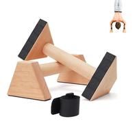 Wooden Parallettes Bars, Solid Pushup Bars Stands, Non-slip Rubber Feet Handstand Bars Calisthenics Equipment for Fitness, Gymnastics, Aerobics, Bodybuilding - Non-slip and Durable