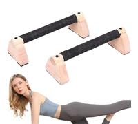 Wooden Parallettes - Push Up Bar | Press the Handles | Push Up Negotiates Parallettes Bars | 2 x Workout Equipment, Accessories at Home in the Gym with Wooden Handles for Strength Training, Calisthe