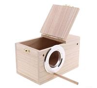 Wooden Parrot For Nesting Box with Weather Resistant Features for Attracting Small Birds to Breed in Outdoor Gardens (15 * 15 * 29.5cm)