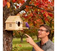 Wooden Parrot House - Handmade Parrot House | Hatching Shelter 'Breeding | Outdoor Garden Aviary Habitat | Small Domestic Singers Cockatiels
