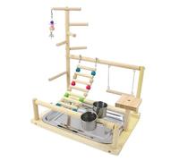 Wooden Parrot Perch Parakeet Perch Small Parrot Play Simple Parrot Play Frame Bird Play Gym Toys For Small And Medium Parrots Cockatiels Flowering Birds And Lovebirds Sturdy Construction Easy To Clean