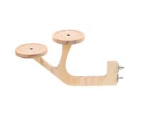 Wooden Parrot Perch Stand with Ladder, Solid Branch Design | Smooth Finish, No Rough Edges, Easy Installation, Resting Spot for Budgie and Lovebirds in Birdcage